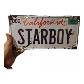 Jextech Placas Para Auto Matrícula Decorativa Starboy Chico Estrella