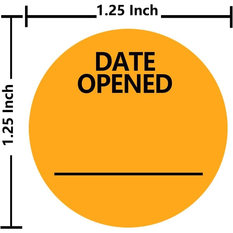 Date Opened Stickers 1.25 Inch Medication Instruction Labels 1000 Pcs