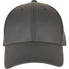 Flexfit Synthetic Leather Alpha Shape Dad Cap Unisex Cap Black