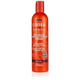 CANTU - Crema humectante activadora de rizos con manteca de karité para cabello natural, 12 onzas