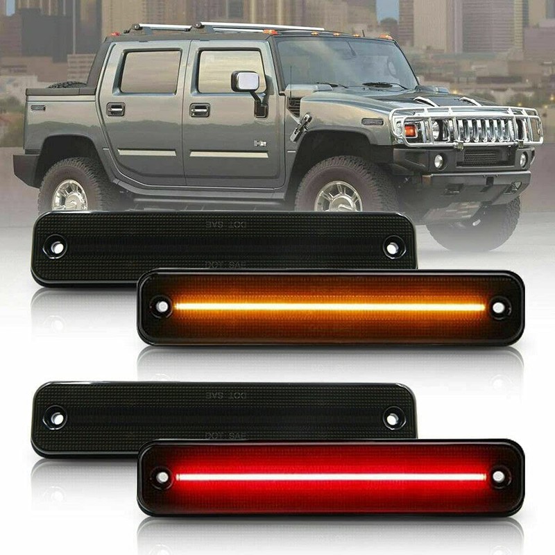 GTINTHEBOX LED Side Marker Light Kit for 2003-2009 Hummer H2