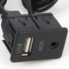 3.5mm AUX Extension Cable Adapter Flush Mount USB Port Headphone