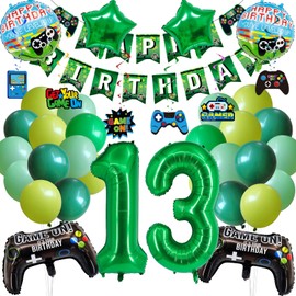 Birthday Decoration Boys 13 Years, Gaming Theme Birthday Party, Gamer Decoration Birthday, Children's Video Game Theme Party Decoration Set