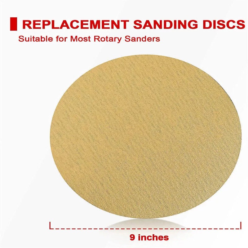 Goldblatt 9 Inch Drywall Sander with 30pcs Sanding Discs-Hook for