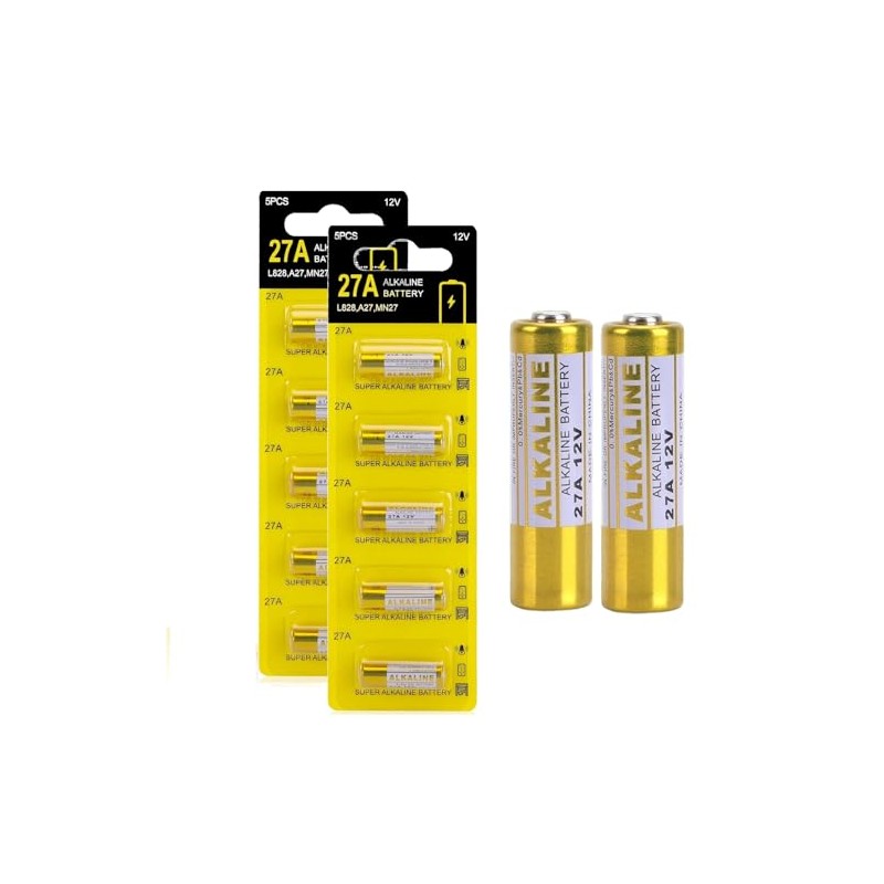 27A 12V Battery 10 Pack, G27A MN27 CR22 A27 12