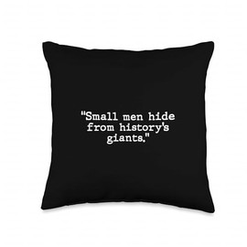 Small Men Hide from History’s Giants Throw Pillow