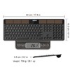 Arteck Wireless Solar Keyboard Full Size Solar Recharging Keyboard for