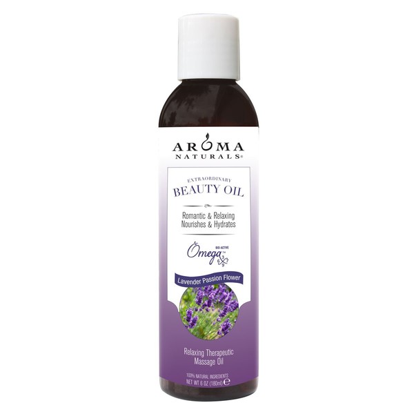 Aroma Naturals Relaxing Therapeutic Beauty Oil, Lavender Passion Flower, 6 Ounce