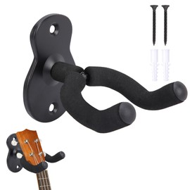 Guitar Wall Hanger, Guitar Hooks for Wall, Electric Guitars Stand Mount, Guitars Hanger with Protective Sponge, Metal Stand Holder for Acoustic Electric Bass Classical Ukulele