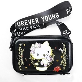 Sanrio Cute Mini Bags-Cartoon Pattern Sports Bags Handbags,Cross Body Bags, Perfect Birthday Gift Christmas gift - Color: Black Kitty