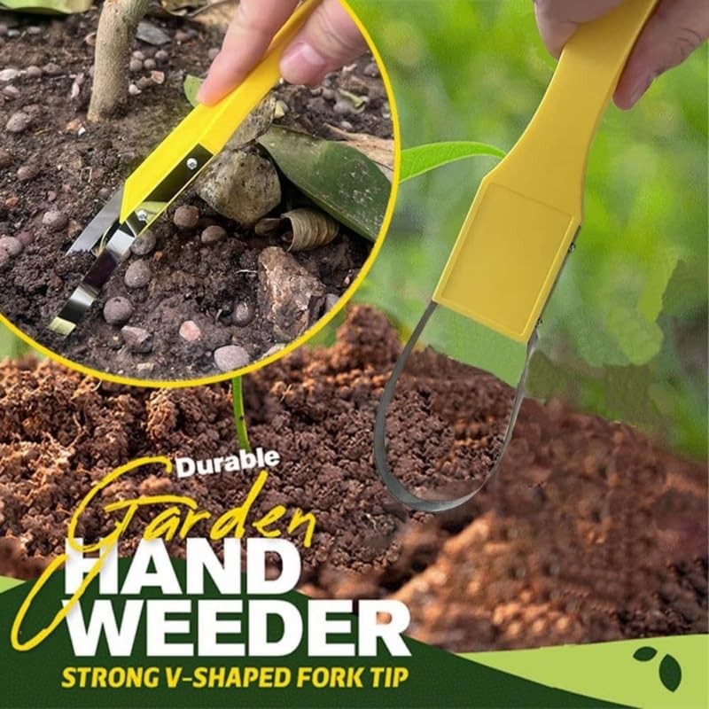 Garden Bandit Hand Loop Weeder Tool - Ergonomic Root Remover