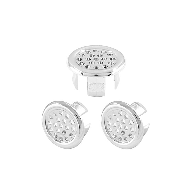 3 Pack Bathroom Sink Overflow Trim Ring, Electroplating Chrome Overflow
