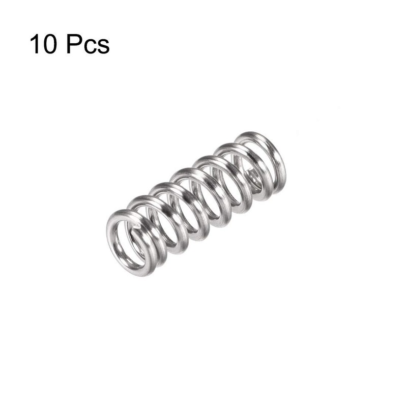 TA-VIGOR 10Pcs Extended Compressed Spring, 6mm OD,1mm Wire Size,15mm Length