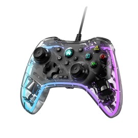 Wired Gaming Controller fo , Windows PC iOS Android Steam/Steam Deck, Plug and Play Gaming Gamepad, Transparent Video  Controller with Hall Effect Joysticks/Hall Trigger