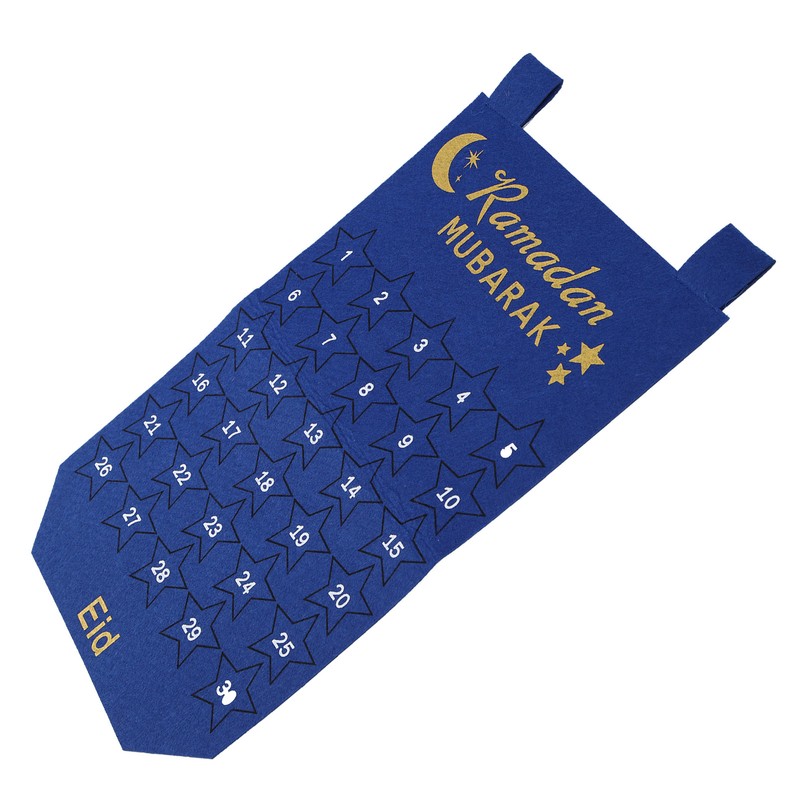 Eid Mubarak Advent Calendar Hanging Fabric Countdown Date Display Ramadan