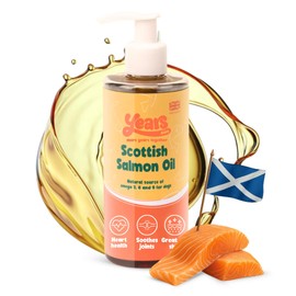 Years YEARS 100% Natural Pure Scottish Salmon Oil for Dogs Exclusive Dog Supplement Rich in Essential Omega 3, 6 & 9 Fish Oils for Glossy Coat Healthy Heart Itchy Skin Joints & Mobility - 250ml
