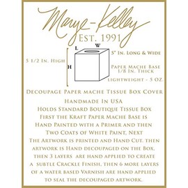 Pink Hydrangea on Pink Stripe Paper Mache Tissue Box Cover