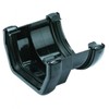 FLOPLAST 114mm Square to 112mm Round Gutter Adapter - Black