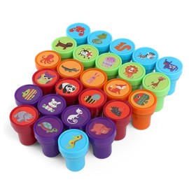 Kesote Stamp Stamp Toy Animals Set of 26 with Ink