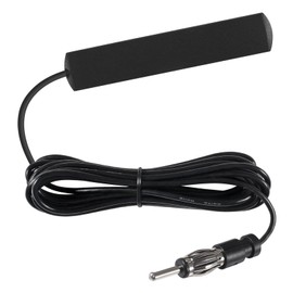 ACEIRMC Car Antenna, Universal AM/FM Radio Antenna, Black, 10ft Cable, Adhesive Mount, Compatible with Car Stereo Receiver, Marine Boat Radio