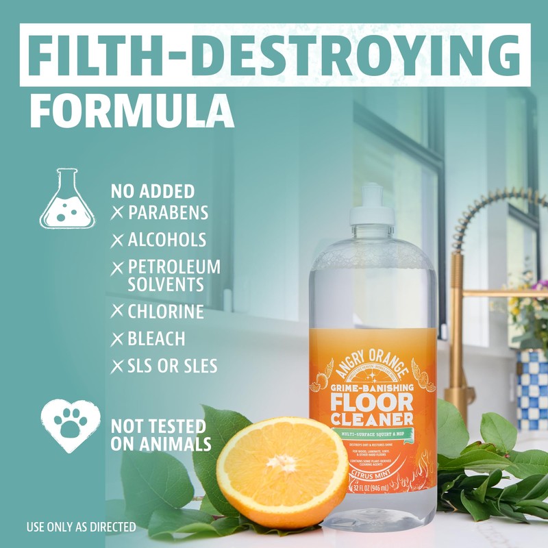 ANGRY ORANGE Spray and Go Floor Cleaner - Citrus Mint