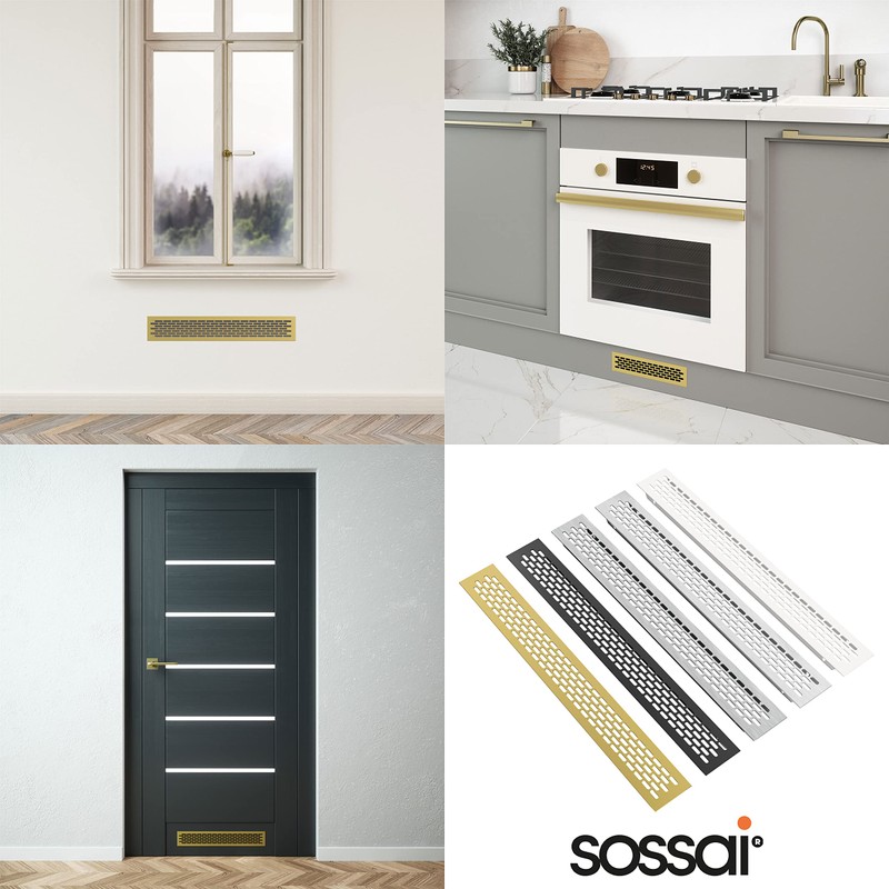 sossai® Aluminium Ventilation Grille - Alucratis (2 Piece) | Rectangular