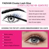 FADVAN Cluster Lash Glue, Lash Bond Mascara Wand Eyelash Glue