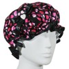 Kella Milla Stylish Satin Shower Cap - Hearts & Black