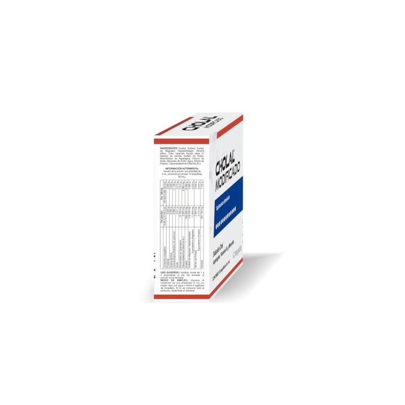 Cholal Modificado Suplemento Alimenticio Vitamina B12 Minerales Complemento Nutricional Caja