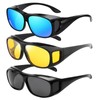JSTHHTT 3 Pieces Plus Size Over Sunglasses Men and Women,