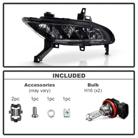 ACANII - For 2016-2018 Nissan Maxima Factory Style Bumper Fog Lights Driving Lamps w/Switch & Bulbs Kits Pair Left+Right
