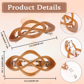 Amariver Hair Barrettes for Women 4packs Glossy Hair Clips French Hair Barrette Clip for Girls Vintage Hair Clips for Thick Thin Long Short Hair Stylish Hair Accessories for Women Girls