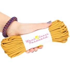 West Coast Paracord 7-Strand 550 Lb. Break Strength-Guaranteed U.S. Made Type III Survival Cord - 30 Plus Colors to Choose From - Available in 10 feet, 25 Feet, 50 feet, 100 Feet, and 1000 Foot Spools