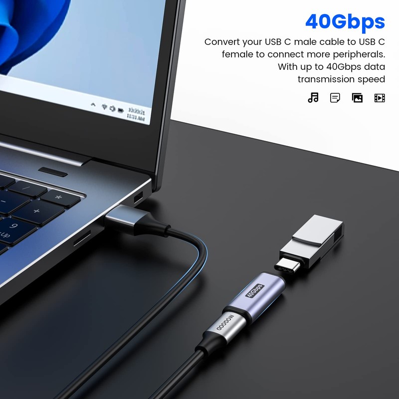 MOGOOD USB C Coupling USB C Connector USB C Coupler