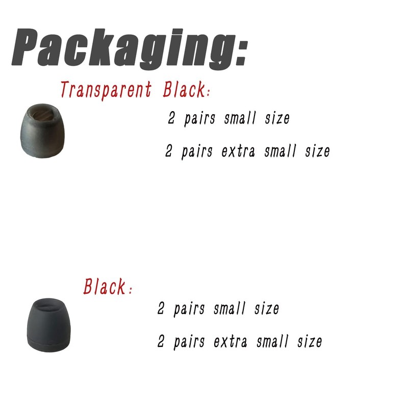 Luckvan 8 Pairs Extra Small Earbuds Tips Replacement Silicone Ear