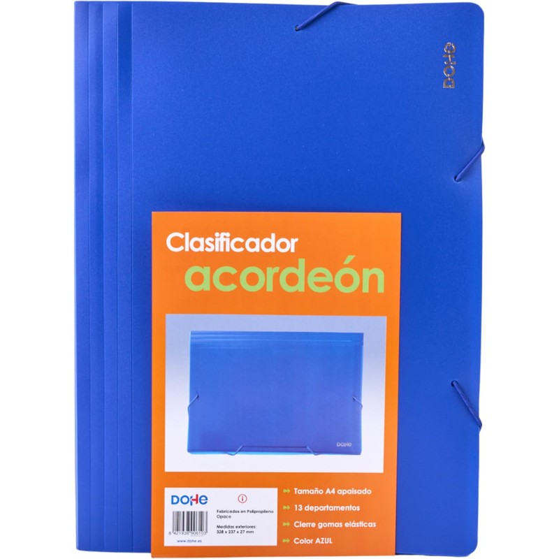 Dohe - A4 accordion folder with 13 compartments (2 pieces)