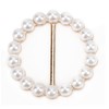 Pssopp 8 Pieces Pearl Buckles Shiny Scarf Buckle Women Girls