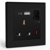 BSEED Single Socket 13A with USB A and USB C