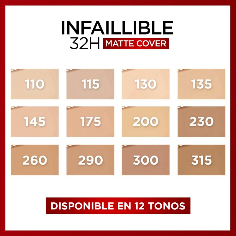 Infallible 32H Matte Cover SPF25 Undertone 1 U