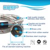 HQRP Premium Stainless Steel Washing Machine Hoses, 90 Degree Elbow,