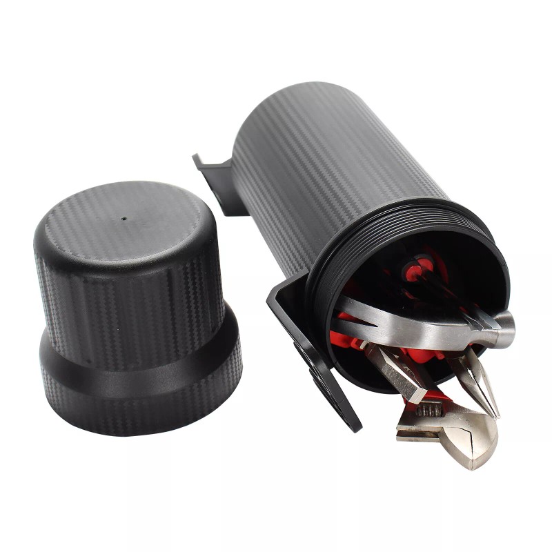 GIDIBII Motorcycle Universal Tool Tube Kit Waterproof Storage Canister Box+Mounting