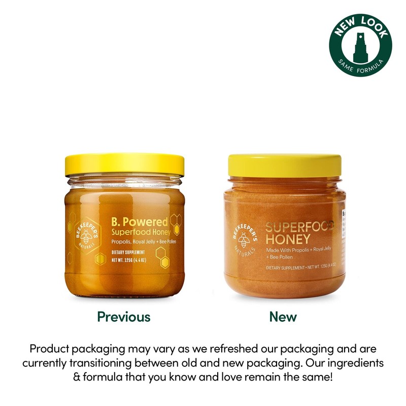 Beekeeper's Naturals Superfood Honey Pure Hive Power Natural Energy Immune