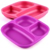 GET FRESH PLA Kids Divided Plates Set – 2-Pack Melamine-Free