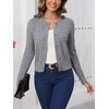 Enjyam Women's Cardigan Elegant Long Sleeve Crew Neck Cardigan Lightweight