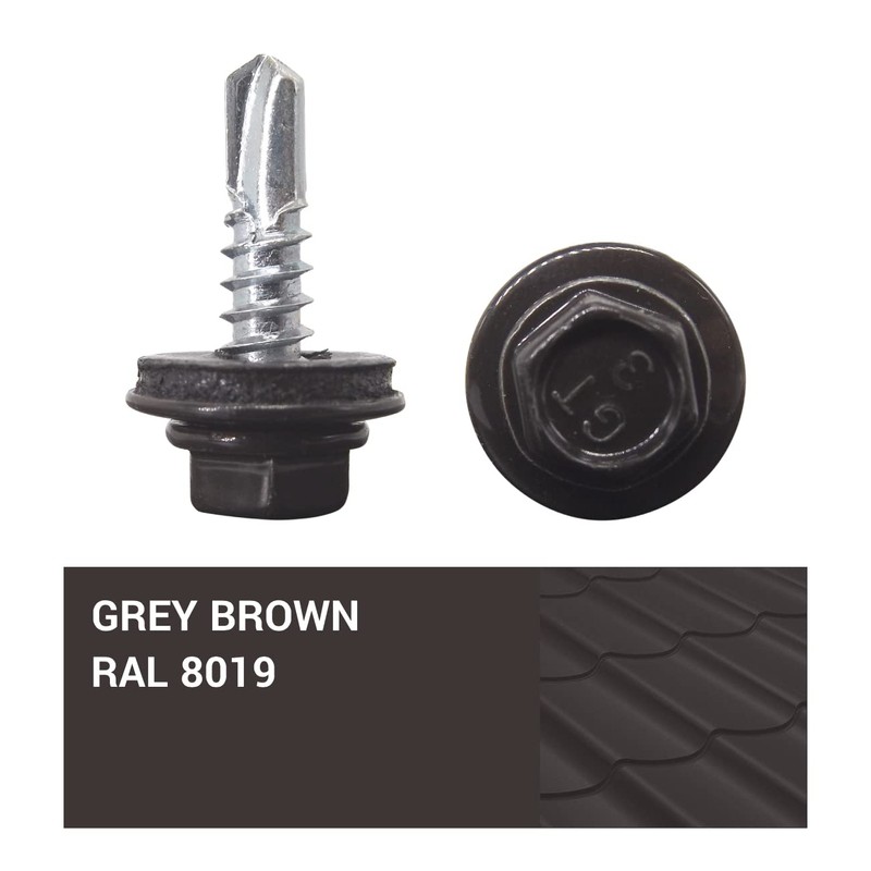 Marcopol Pack of 150 Metal Roofing Screws 4.8 x 19