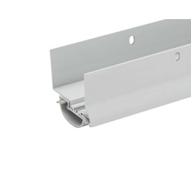 Aluminum Adjustable Door Bottom Weatherstrip for 1 3/8" & 1 3/4" Thick Doors for Gaps 1/2" to 1 1/4" (White)