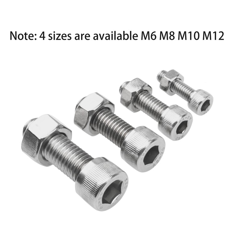 Rrina 4Pcs 304 Stainless Steel Cylindrical Hollow Hexagon Socket Screw