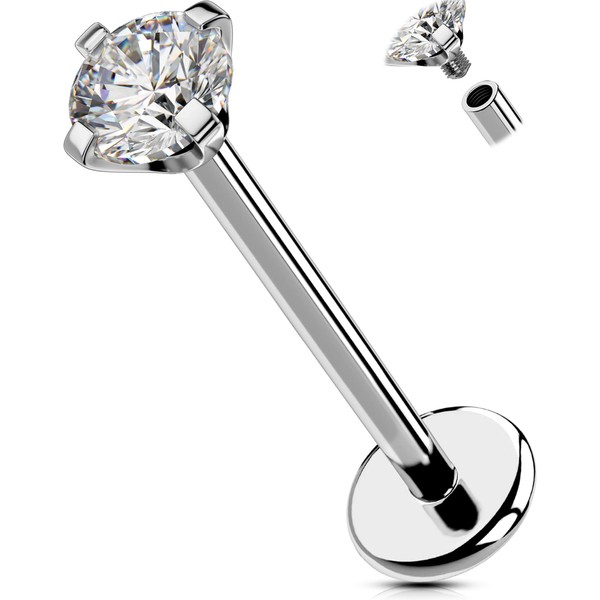 OUFER Body Piercing Helix Piercing 18G Lip Lobe Stud Bar