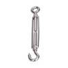 5Pcs Turnbuckle Hook and Eye Wire Rope Tension 304 Stainless