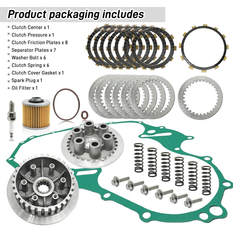 GOLKNHA Clutch Kit & Friction Steel Plate for Yamaha Raptor